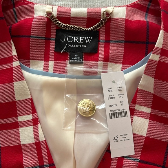 NWT JCrew Collection city wool lady jacket Size 10 - Vibrant Flame - Picture 3 of 12